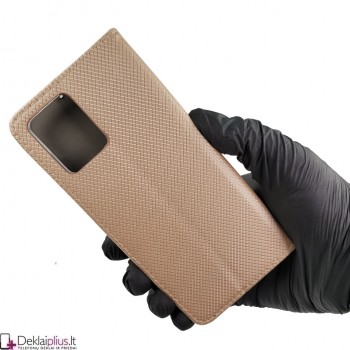 Telone atverčiamas dėklas - auksinės spalvos (Motorola Moto G13/G23)